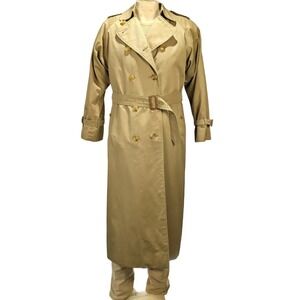 Burberrys Vintage Belted Trench Coat with Nova Check Wool Liner Zip Out GUC